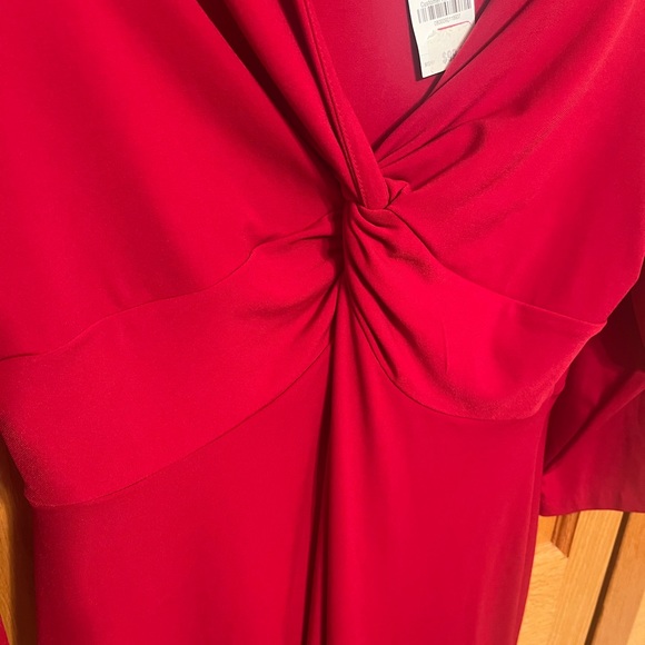 Red INC International Concepts dress. Size XL Matte jersey. Knot front. - Picture 9 of 9